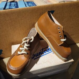 Bruntees Brown Leather Kids  Shoes
